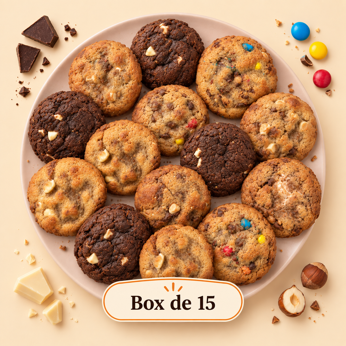 Box de 15 cookies