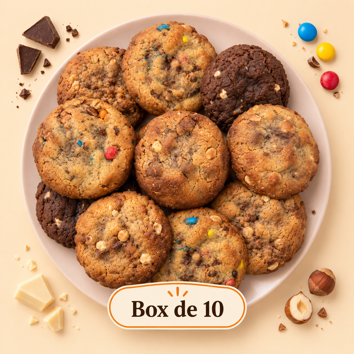 Box de 10 cookies